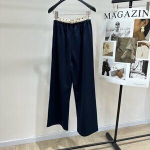 JORYA color-blocked wide-leg pants with a high waist